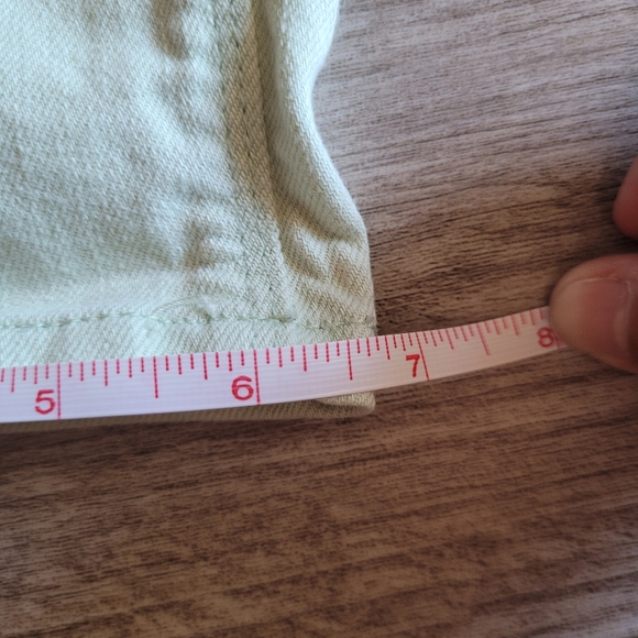NYC Slim & Slouch Soft Cotton Pastel Green Spring Straightleg Jeans Size 10 - Picture 6 of 8